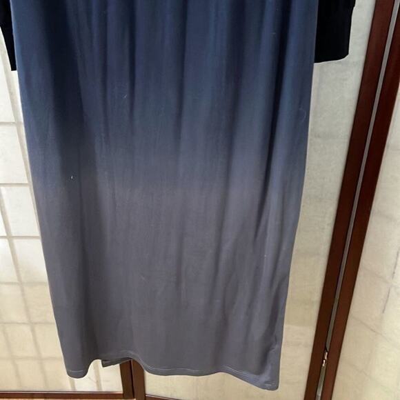 YOUNG FABULOUS & BROKE OMBRÉ NAVY /SLATE DEEP VNECK DRESS SIZE XS - Picture 4 of 7